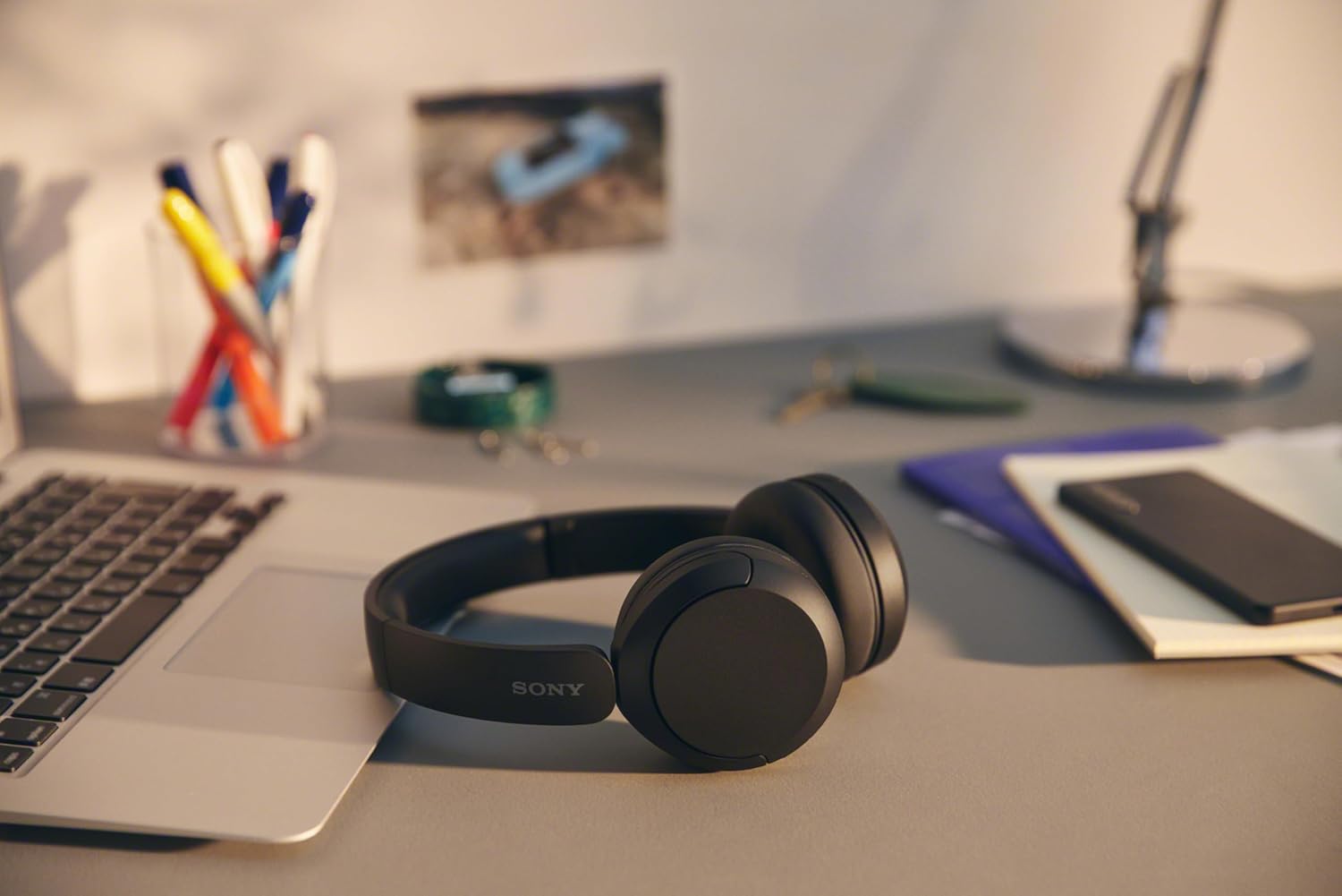 Sony WH-CH520 Wireless Bluetooth Headphones with Mic, Up to 50Hrs Battery-Black
