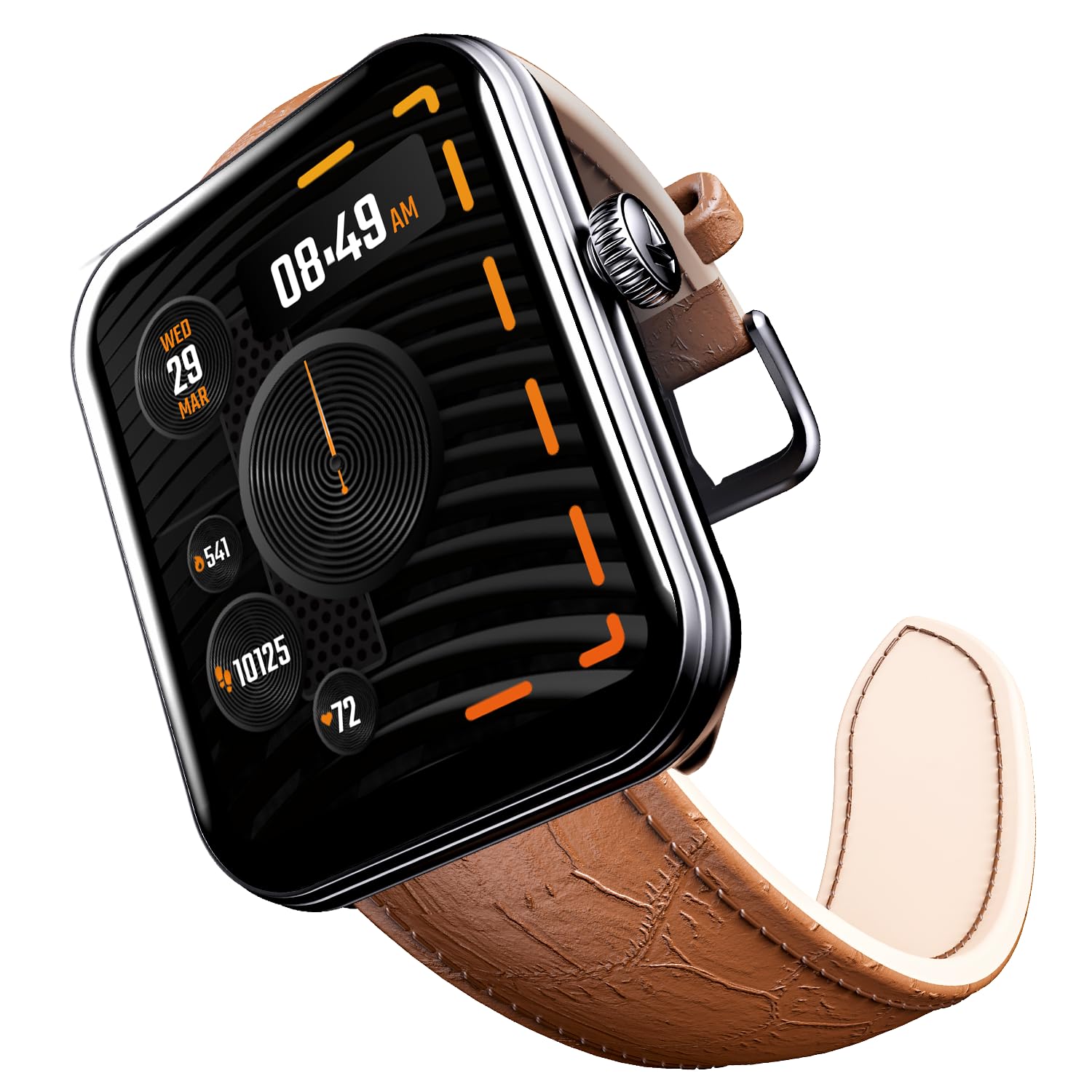 Boat Storm Call 3 w/Turn-by-Turn Navigation, 1.83" (4.6 cm) HD Display, Bluetooth Calling, Crest+ OS, QR Tray, Watch Face Studio, Coins, Emergency SOS Smart Watch for Men & Women(Active Black)