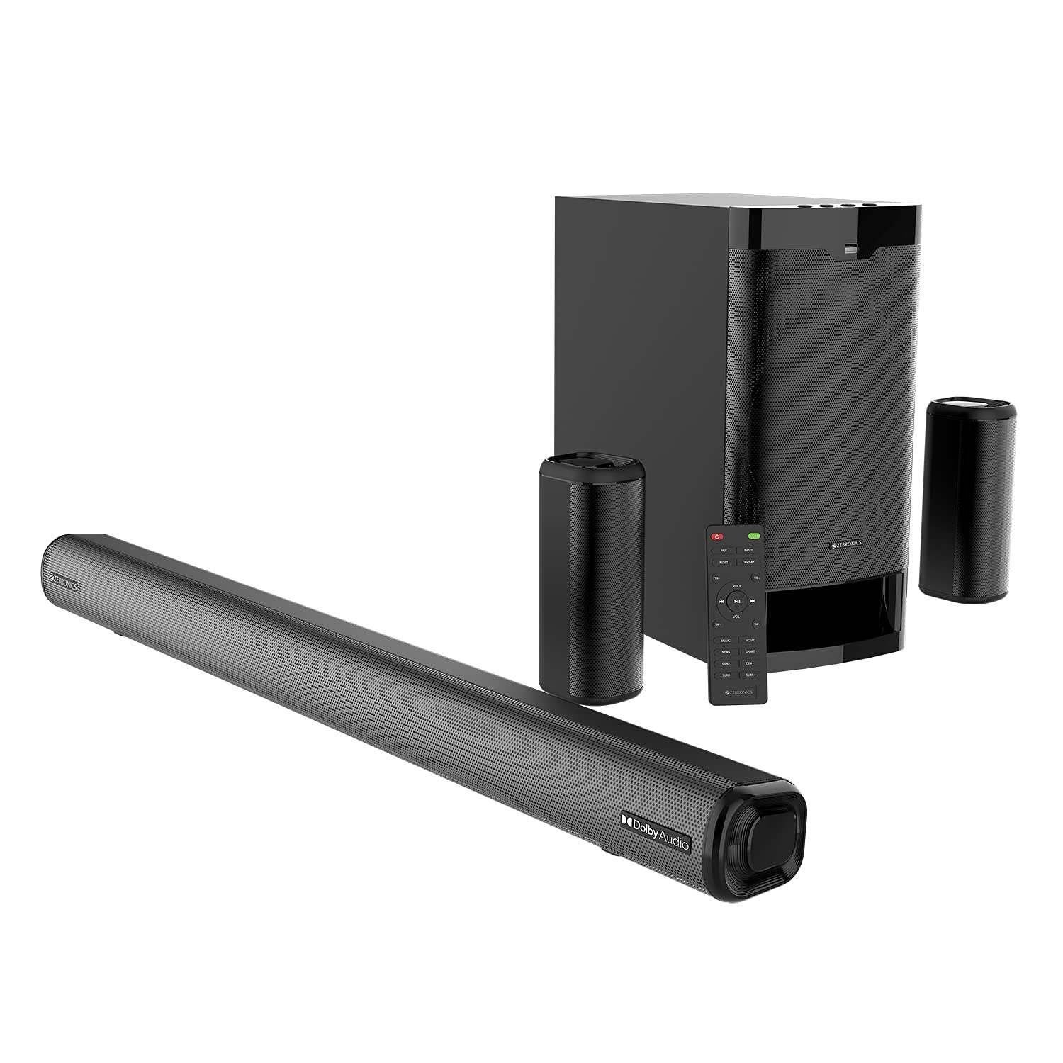 ZEBRONICS JUKE BAR 8700 PRO 200W Dolby Soundbar with Wireless Subwoofer, Supports Bluetooth, HDMI (ARC), AUX, Dolby Audio, LED Display, Wall Mountable, Virtual 5.1 and Dual Driver