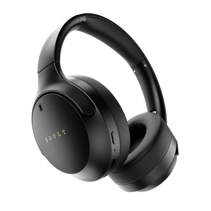 Boult Q Over Ear Bluetooth Headphones with 70H Playtime, 40mm Bass Drivers, Zen™ ENC Mic, Type-C Fast Charging, 4 EQ Modes, Bluetooth 5.4, AUX Option, Easy Controls, IPX5 Wireless Headphones (Beige)