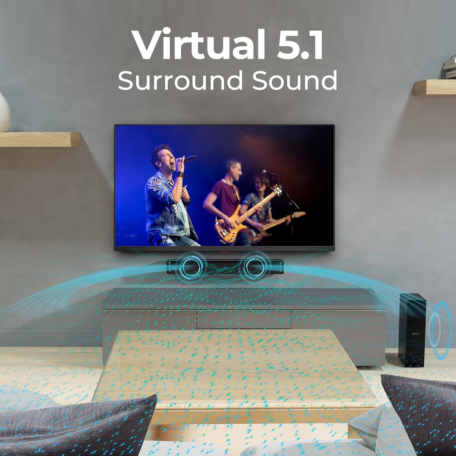 ZEBRONICS Juke BAR 3902 Soundbar with 140 Watts, HDMI (ARC), Optical, USB, AUX, Bluetooth v5.0, Virtual 5.1, Wall Mountable Design