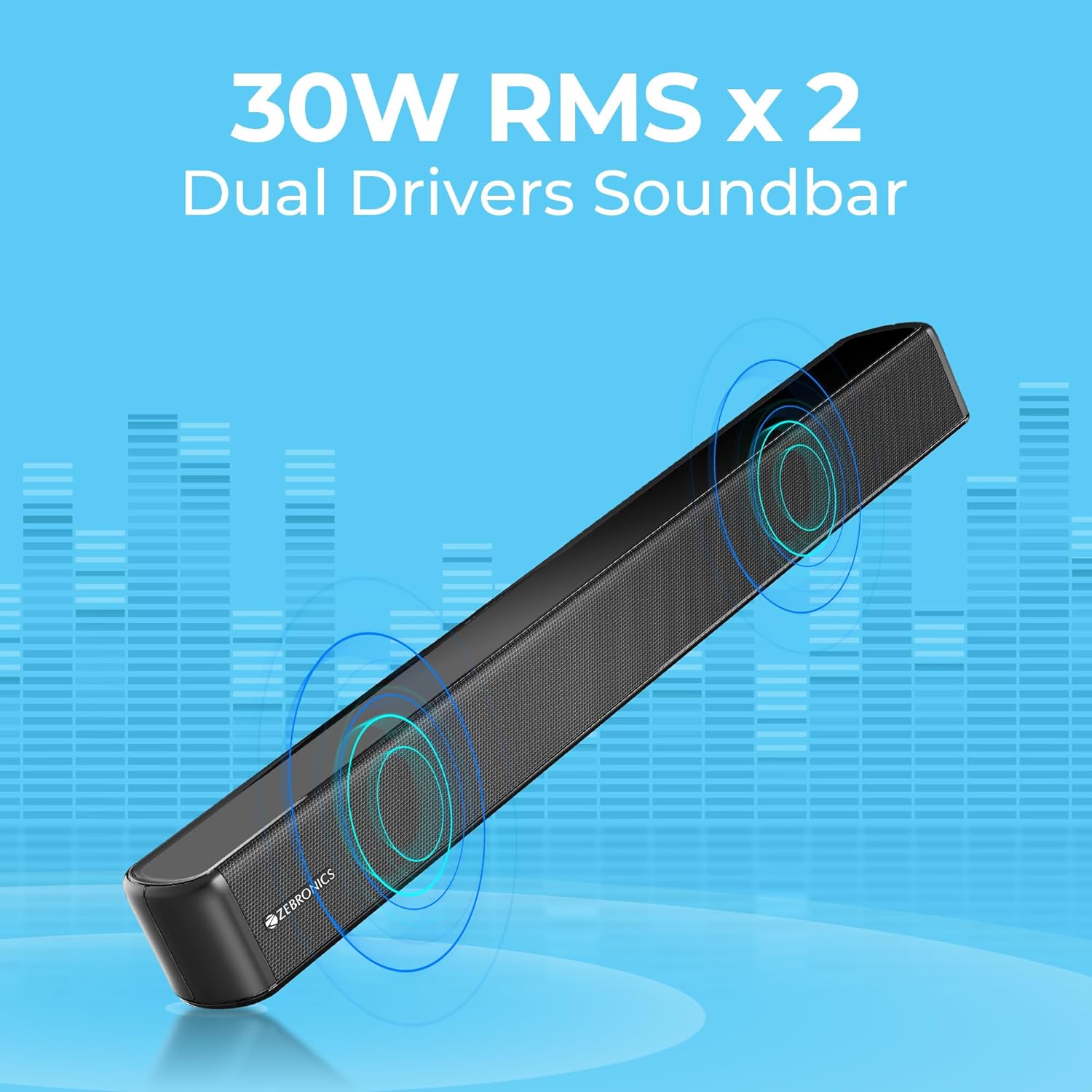 ZEBRONICS Juke BAR 3902 Soundbar with 140 Watts, HDMI (ARC), Optical, USB, AUX, Bluetooth v5.0, Virtual 5.1, Wall Mountable Design
