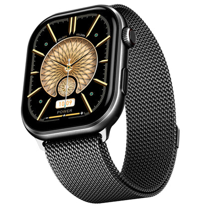 Fire-Boltt Brillia Smart Watch with 51.3mm (2.02 inch) AMOLED Display, Bluetooth Calling, SpO2, Heart Rate Monitoring, 120+ Sports Modes (Brillia, Black)