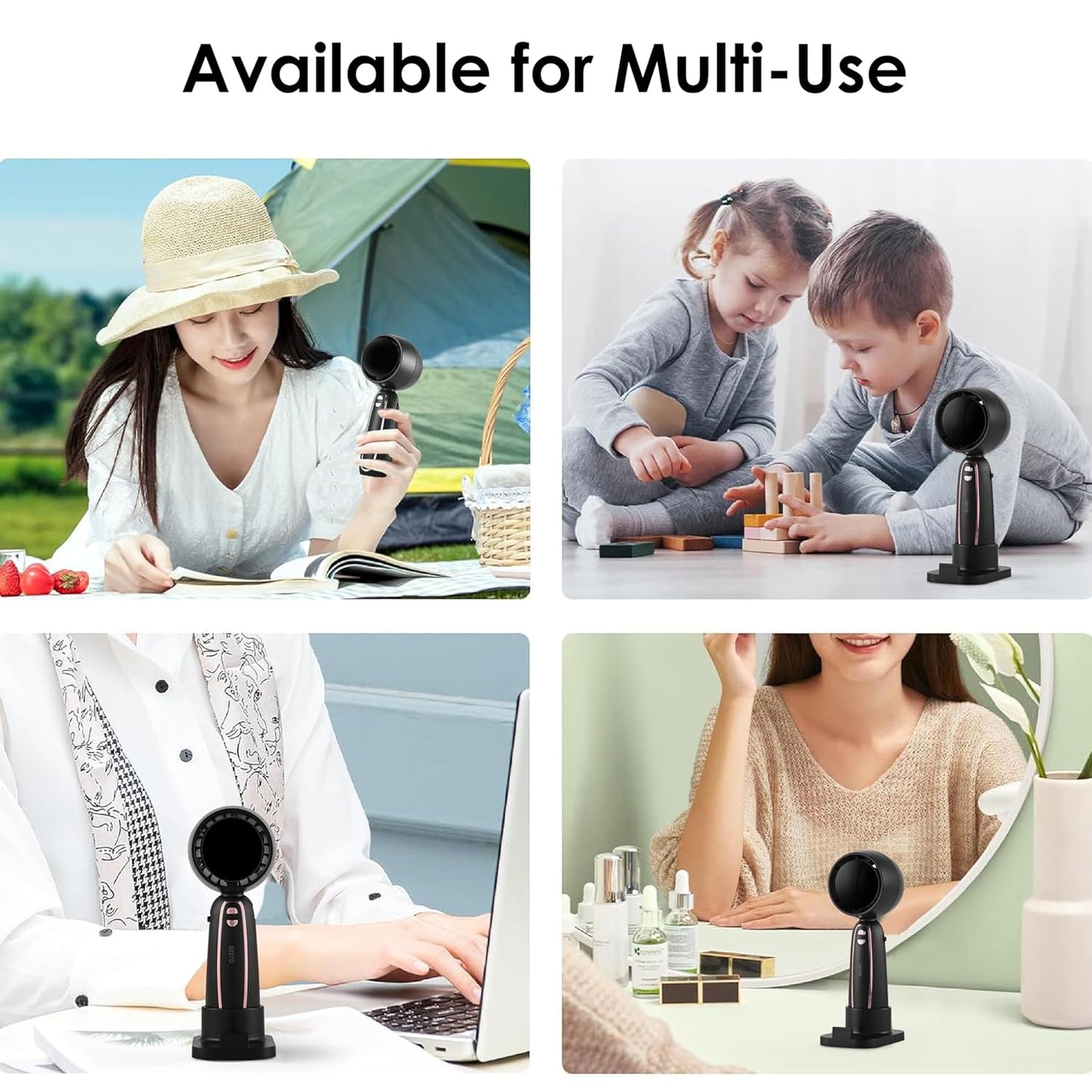 Gesto Portable Fan Rechargeable With Digital Display – High Speed With 100 Speed Modes | Mini Fan,Small Fan,USB Charging Hand Fan with 4000mAh Battery Upto 20 Hrs Runtime | Travel,Women’s Makeup
