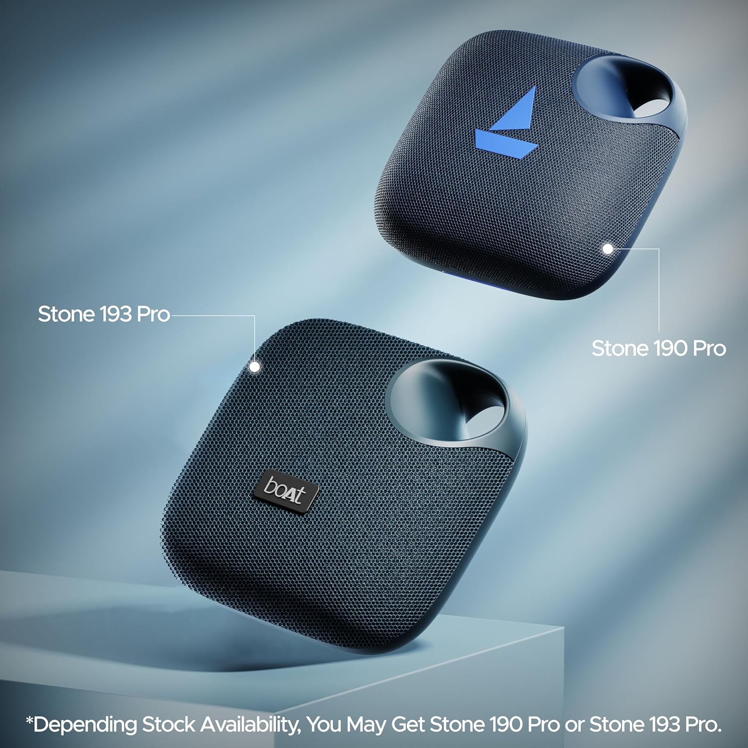 boAt Stone 193 Pro / Stone190 Pro with 5W Signature Sound, Up to 12hrs of Playtime, TWS Feature, Built-in Mic, Bluetooth v5.3, AUX Port, TF Card, IPX6 & Type-C Bluetooth Speaker (Tropical Blue)