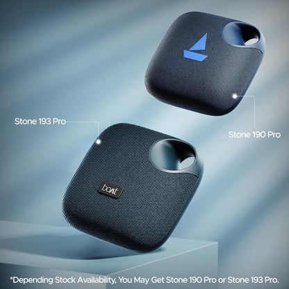 boAt Stone 193 Pro / Stone190 Pro with 5W Signature Sound, Up to 12hrs of Playtime, TWS Feature, Built-in Mic, Bluetooth v5.3, AUX Port, TF Card, IPX6 & Type-C Bluetooth Speaker (Tropical Blue)